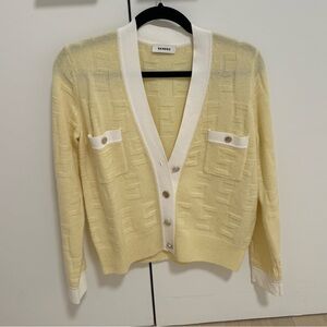 Sandro Yellow Cardigan
